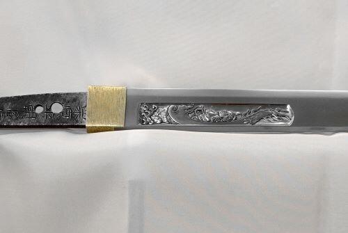 短刀の彫物（横向き不動）